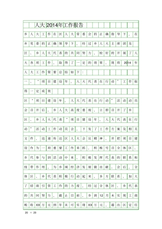 人大工作报告精品工作报告