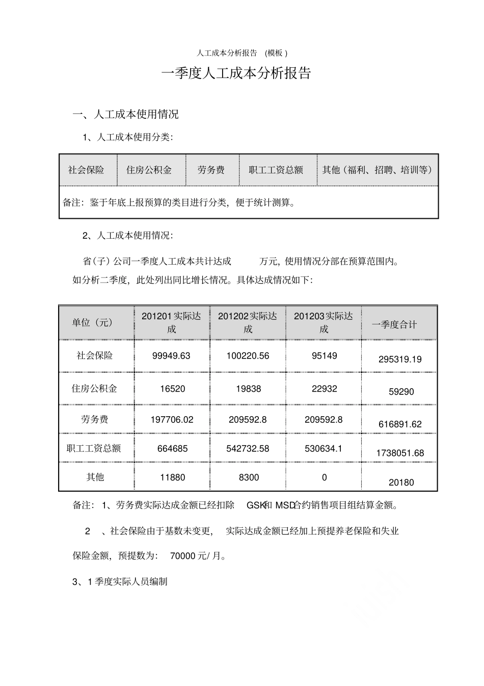 人工成本分析报告模板_第2页