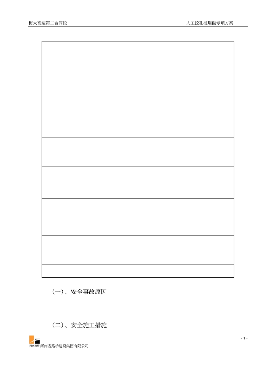 人工挖孔桩爆破专项方案_第1页