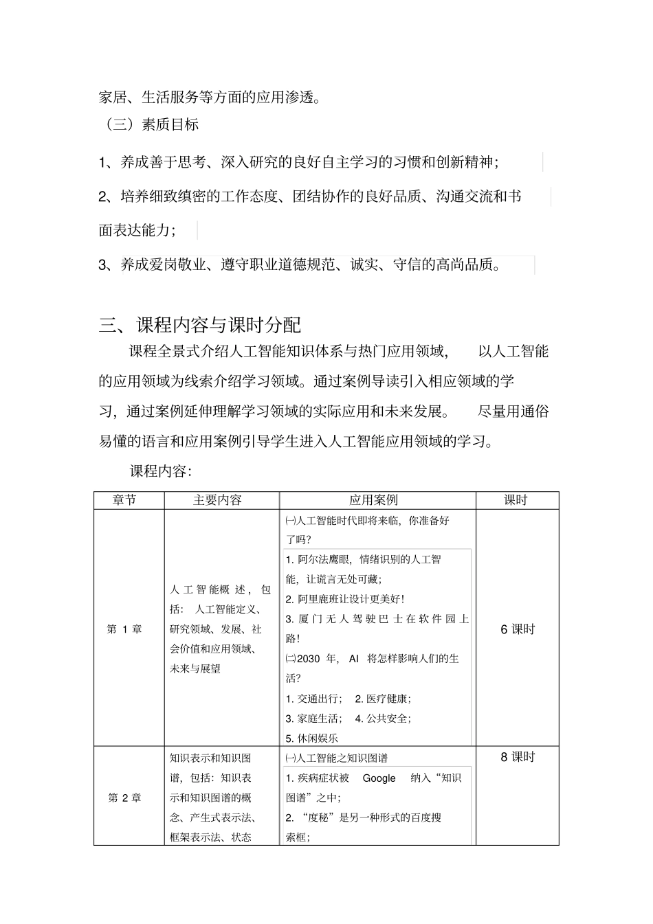 人工智能导论课程标准7002_第2页