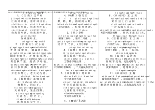 人教新课标小学生必背古诗75首带拼音打印版