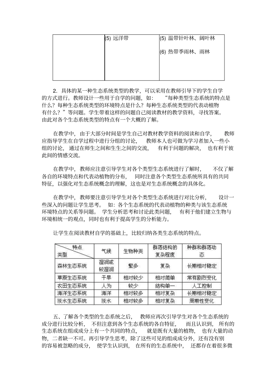 人教新课标高中生物必修三生态系统的概念和类型教学设计_第3页