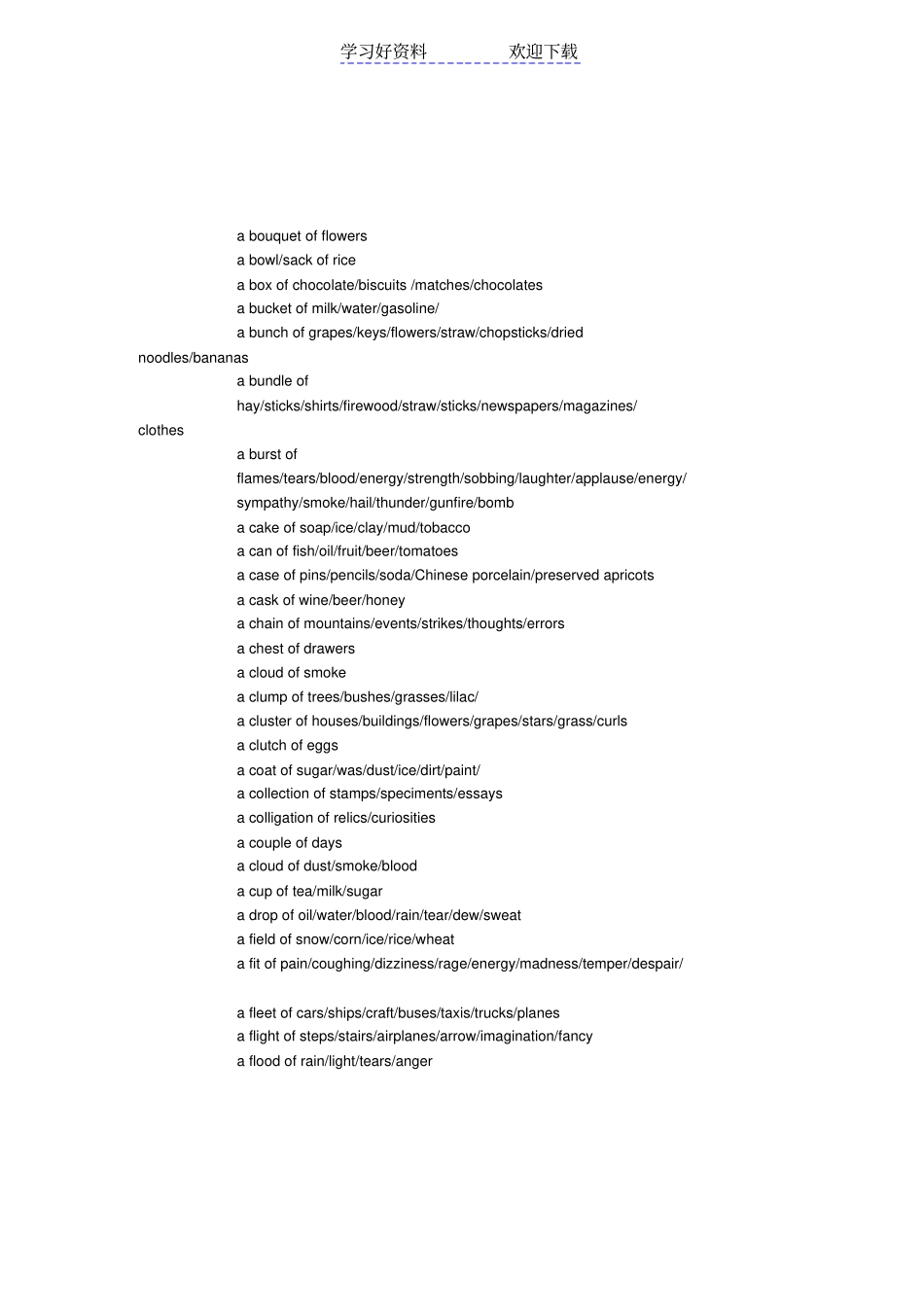 人教版-全套高中英语语法大全--常见单位词_第2页