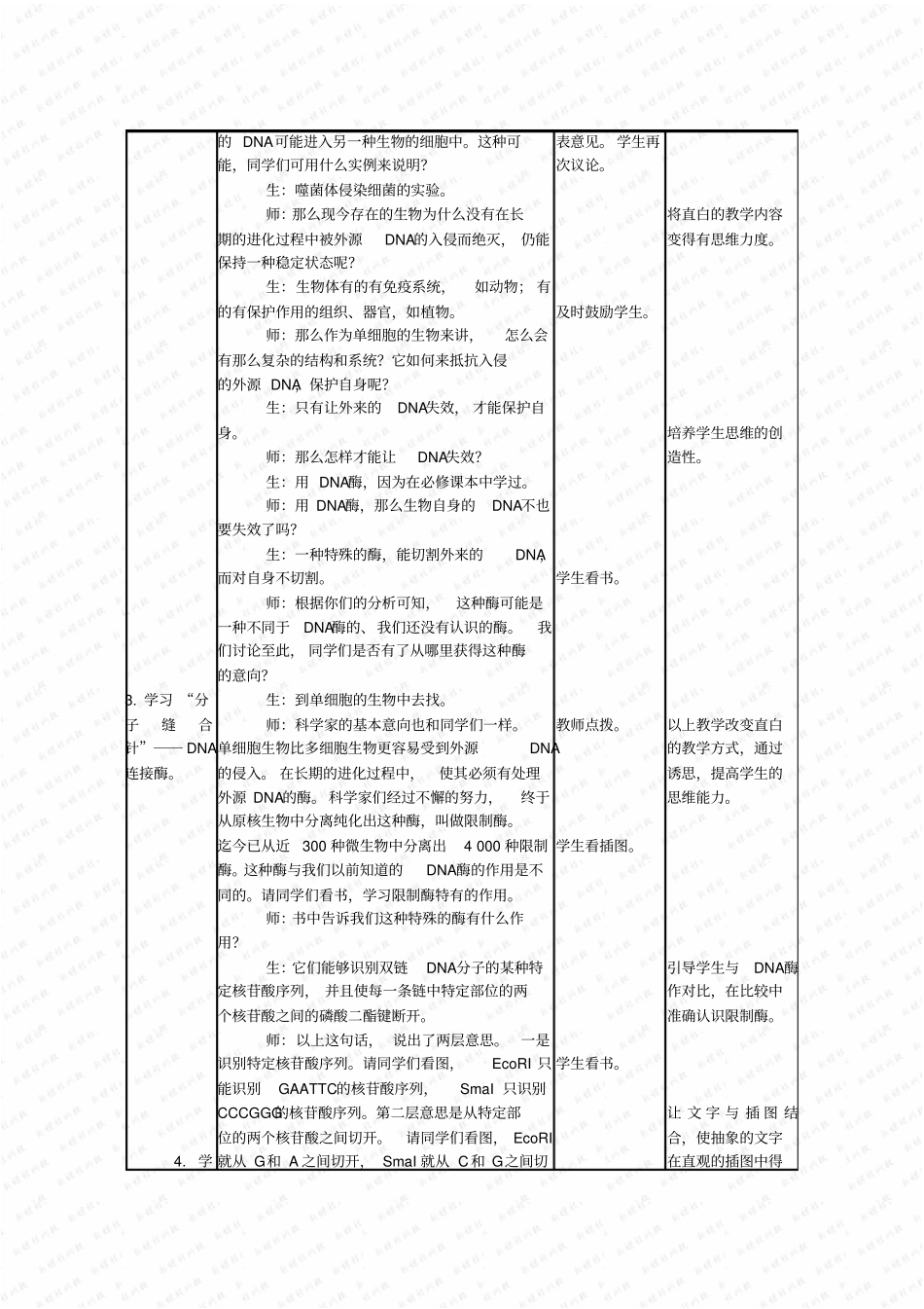 人教版DNA重组技术的基本工具教学设计_第2页
