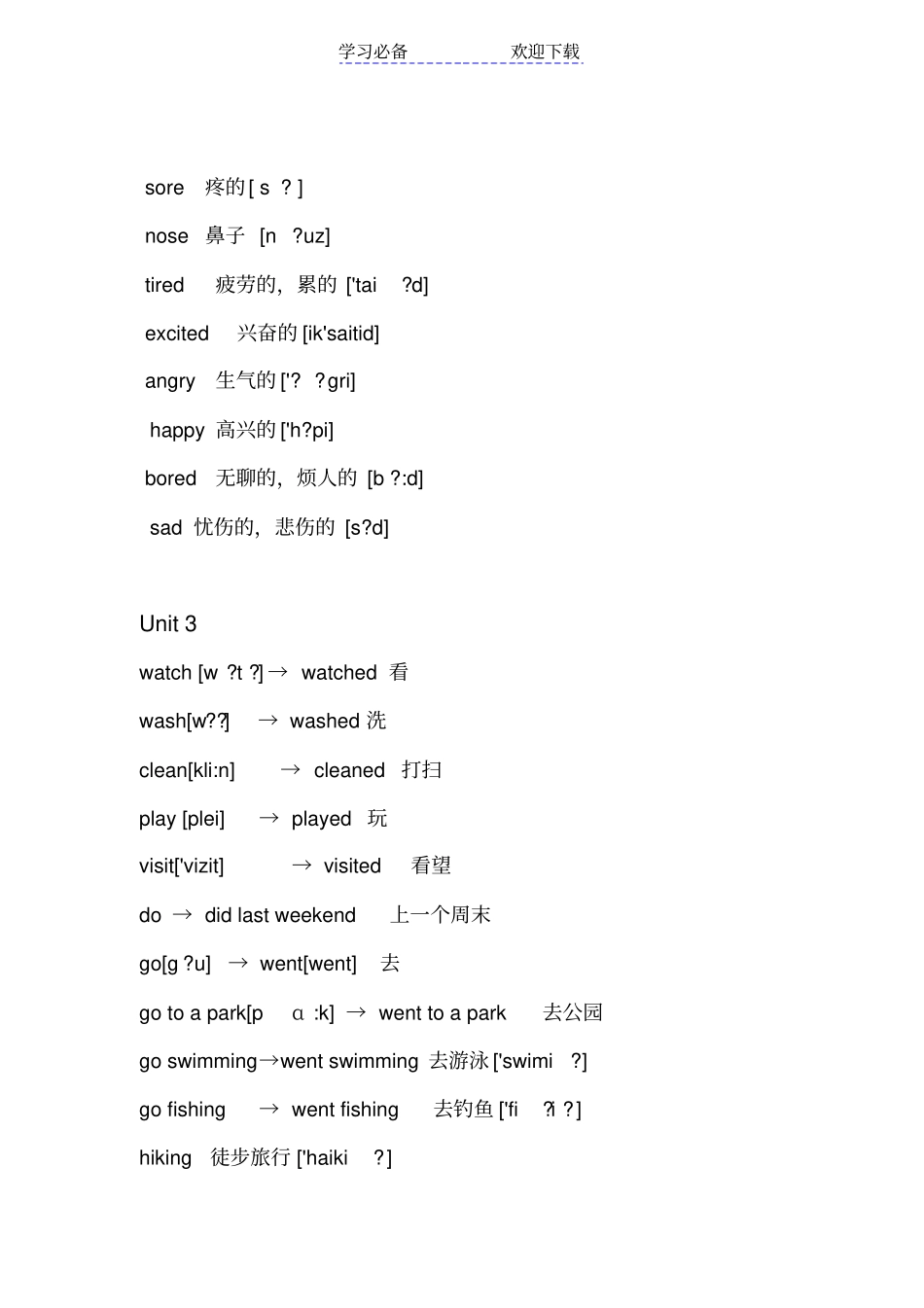 人教版PEP小学英语六年下册英语单词带音标_第2页