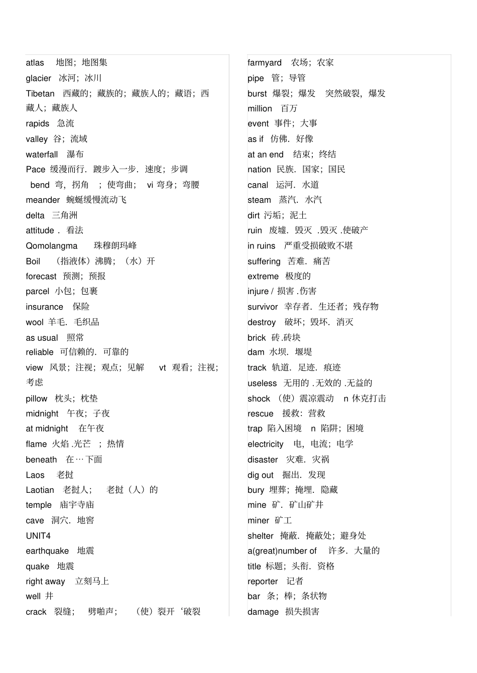 人教版_高中英语_必修必修5_单词表_第3页