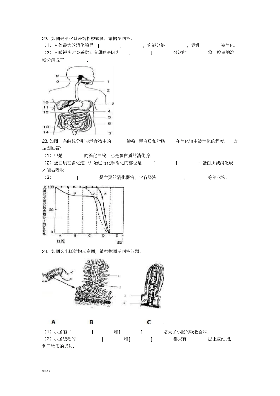 人教版七下生物第一次月_第3页