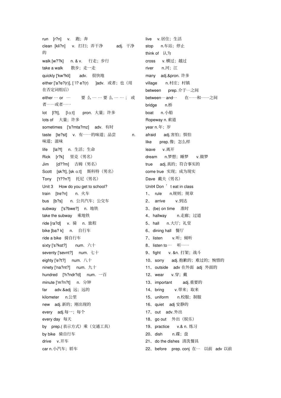 人教版七年级下册单词_第2页