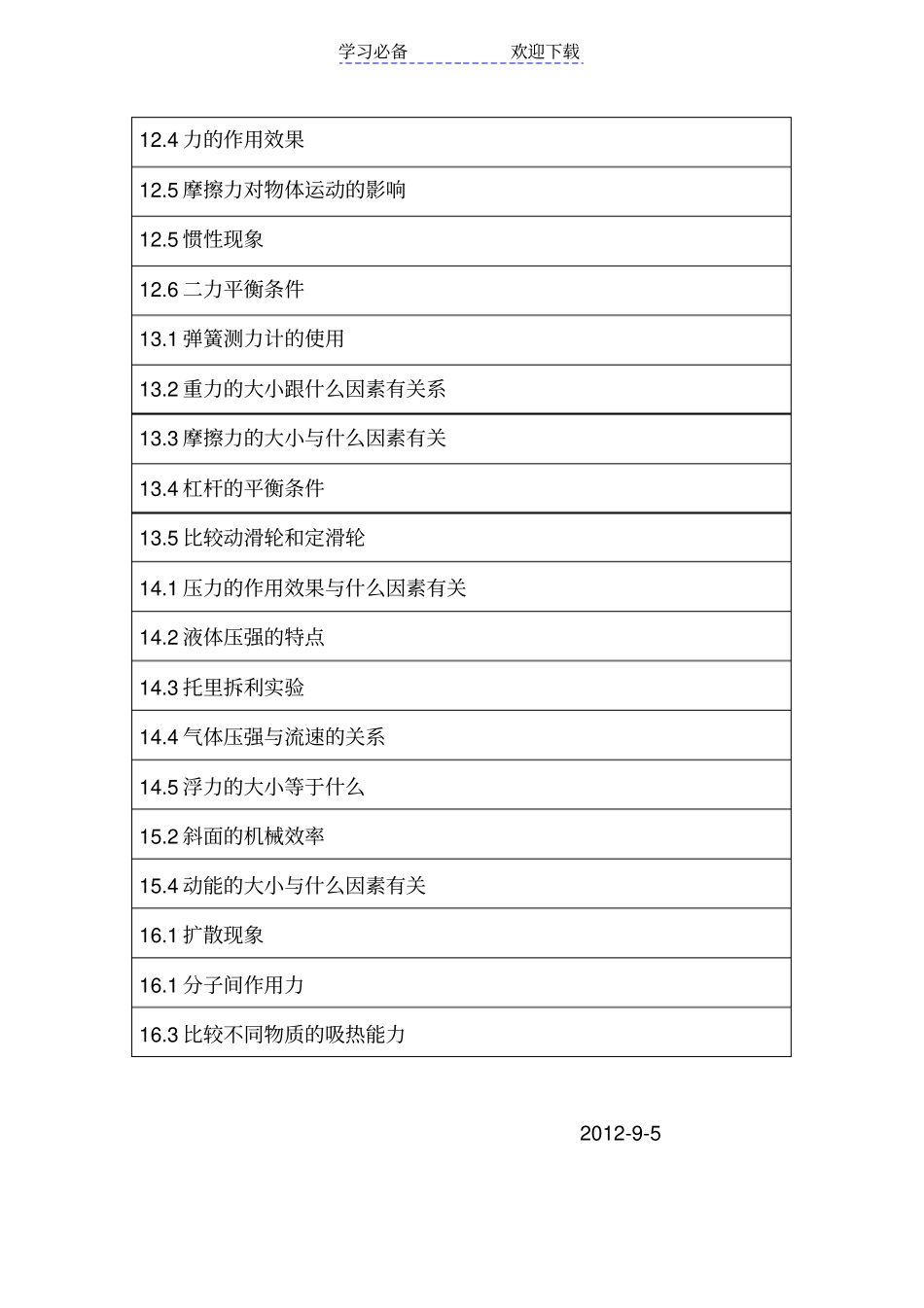 人教版九年级上册物理试验教学工作计划_第2页