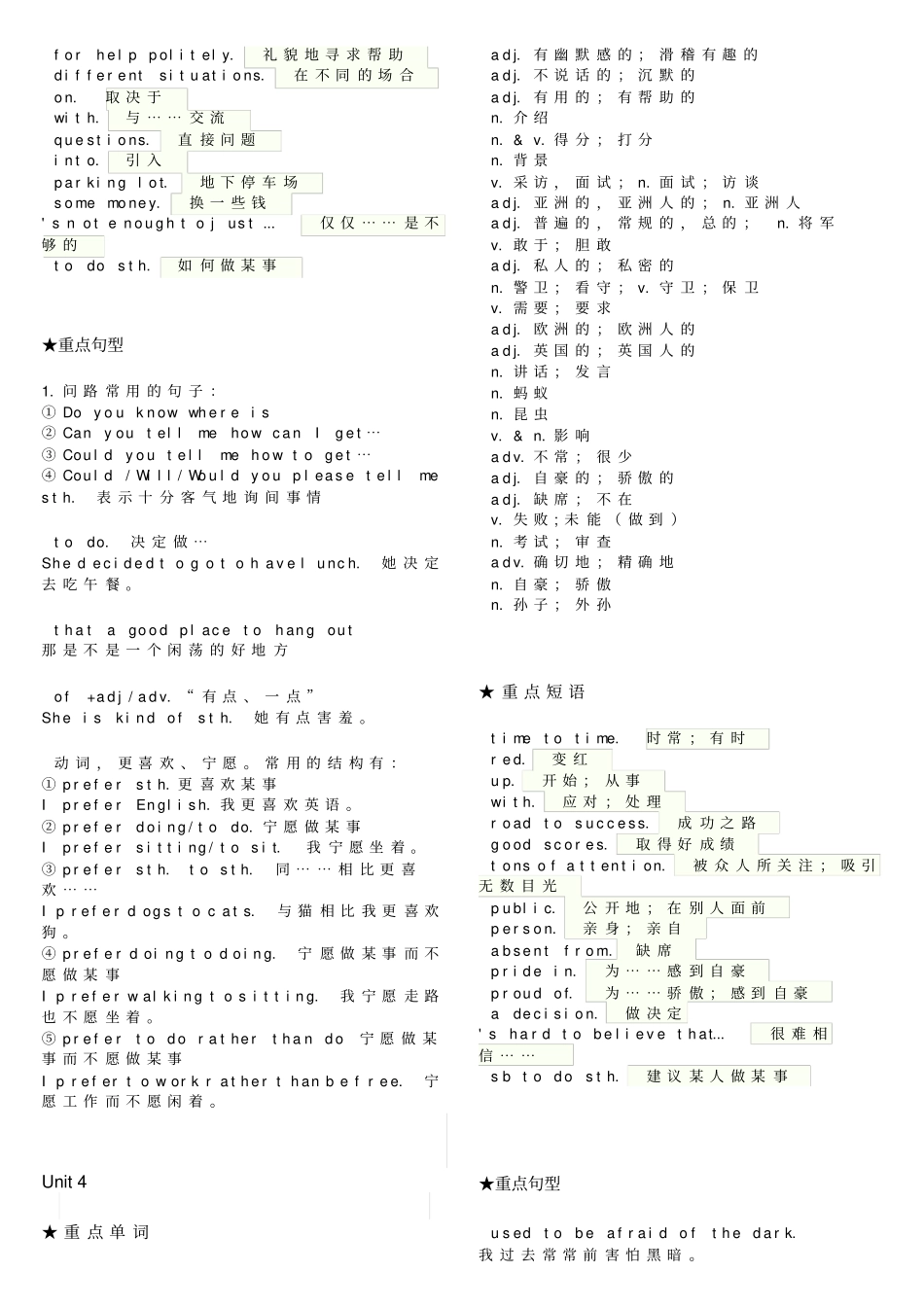 人教版九年级英语全册重点单词短语句型_第3页