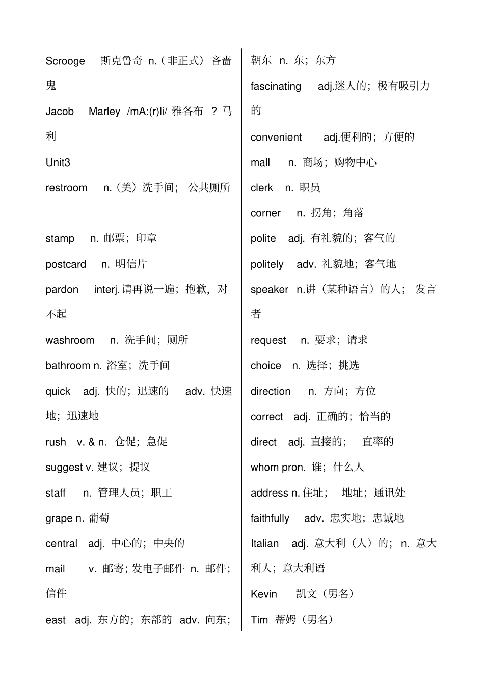 人教版九年级英语单词表_第3页