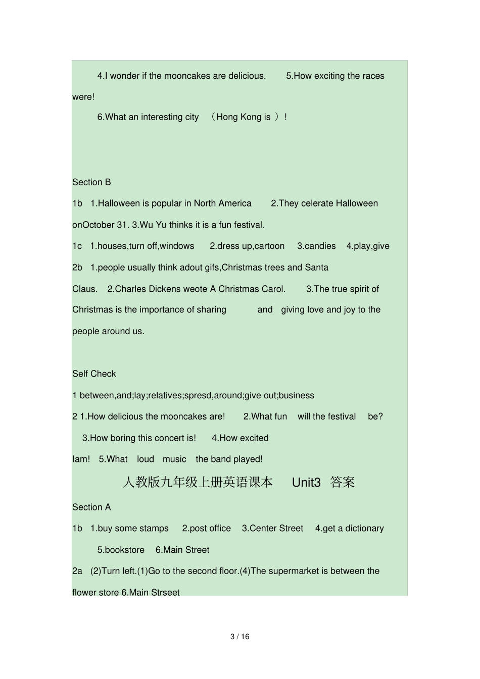 人教版九级英语课本全册答案_第3页