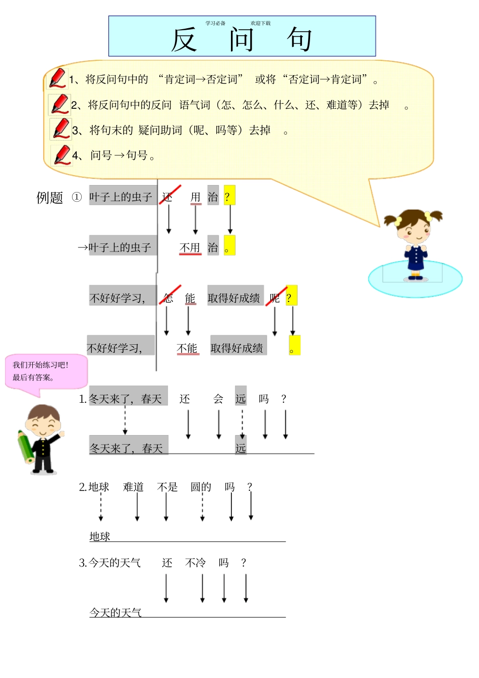 人教版二年级上反问句_第1页