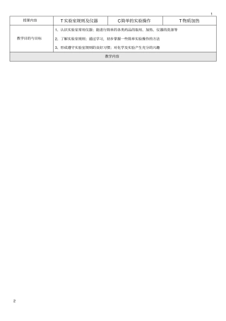 人教版初中化学讲义——2走进化学试验室