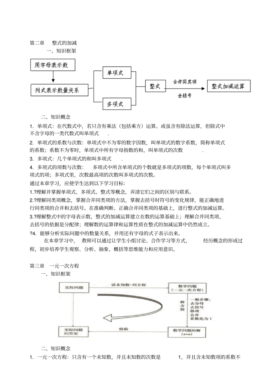 人教版初中数学知识点以及考点总结按照章节整理_第3页