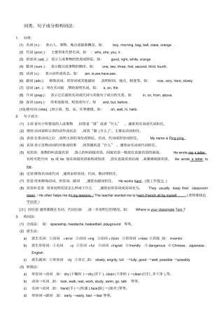 人教版初中英语语法总结,推荐文档