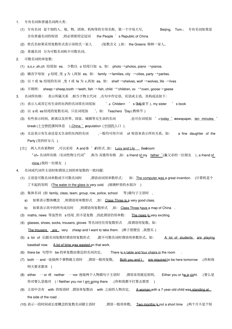 人教版初中英语语法总结_第2页