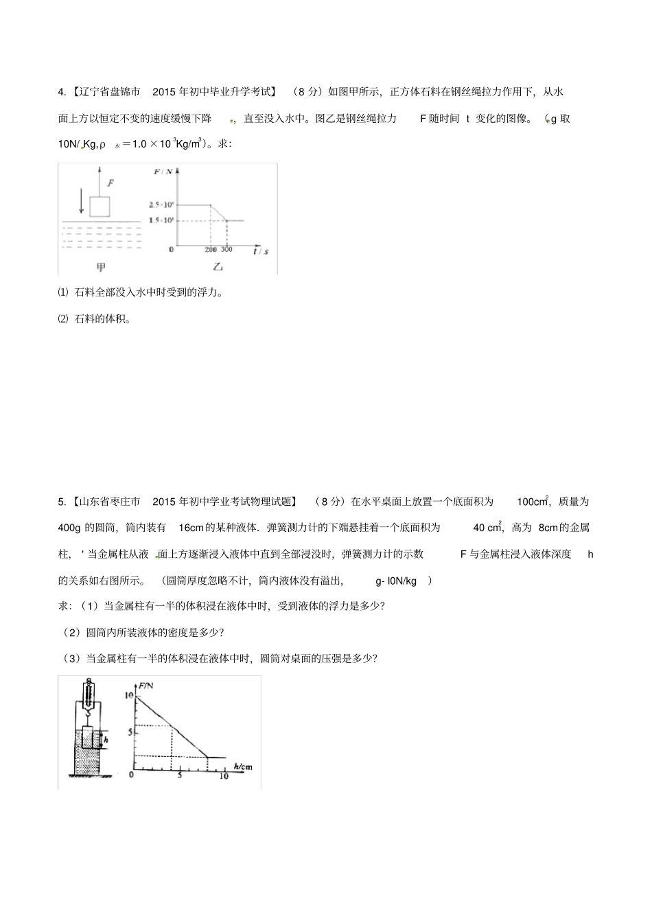 人教版初二物理下册浮力及其计算_第2页