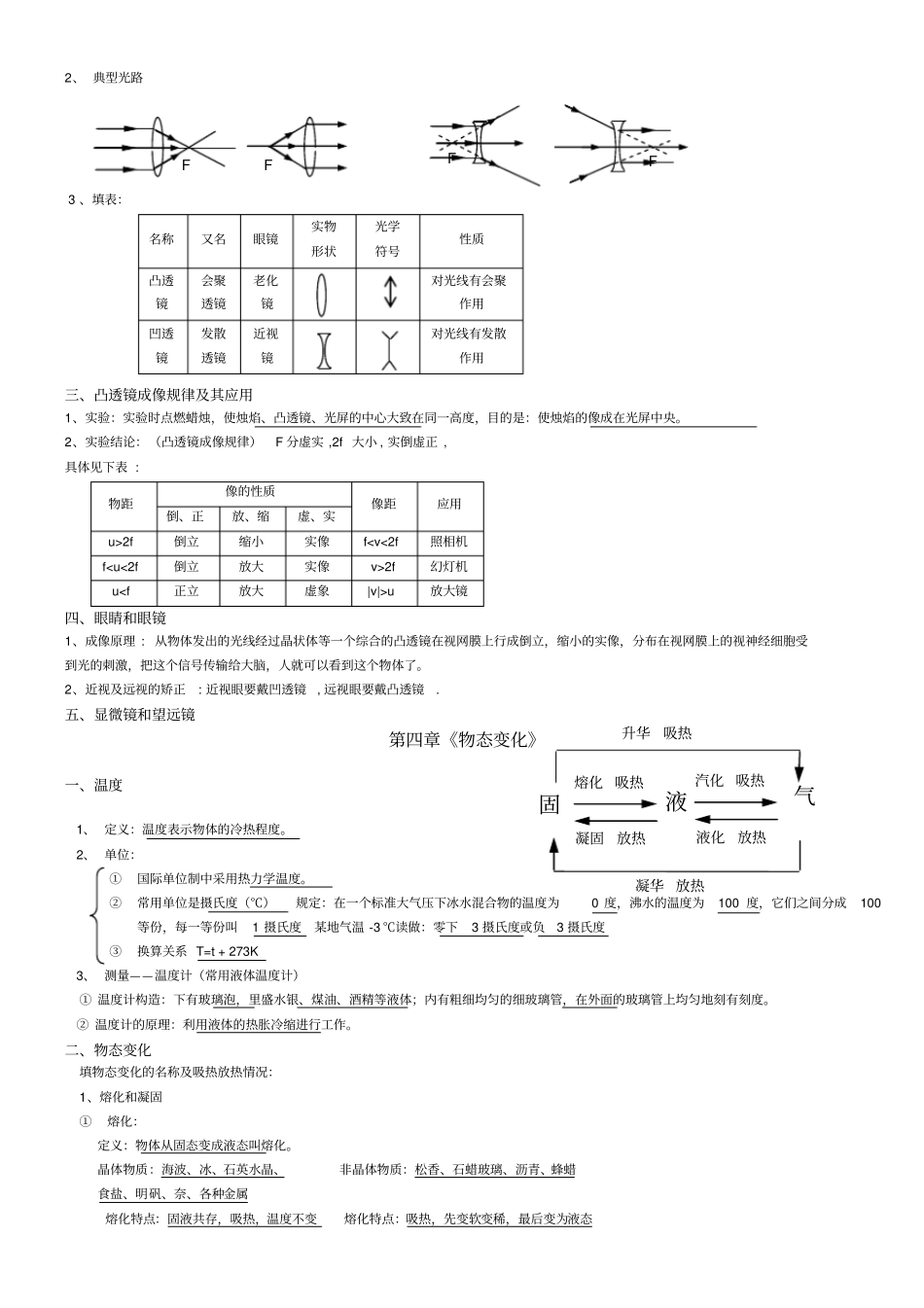 人教版初二物理知识点总结_第3页
