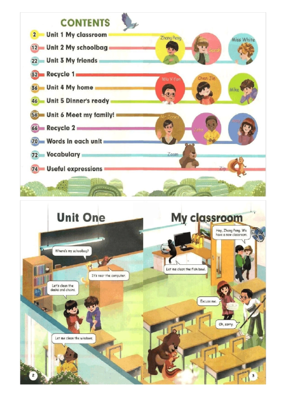 人教版四年级上册英语课本打印版_第1页