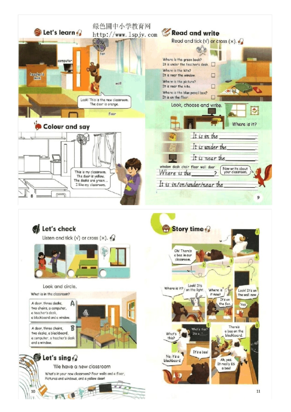 人教版四年级上册英语课本打印版_第3页