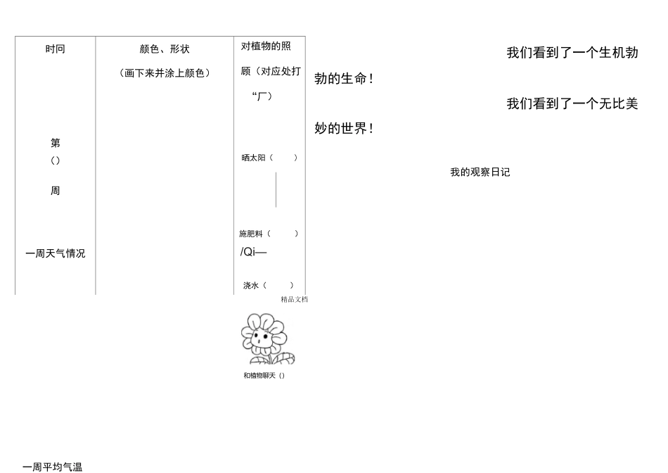 小学植物生长观察记录文本表_第3页