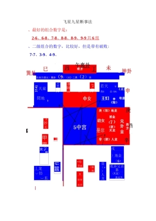 飞星九星断事法