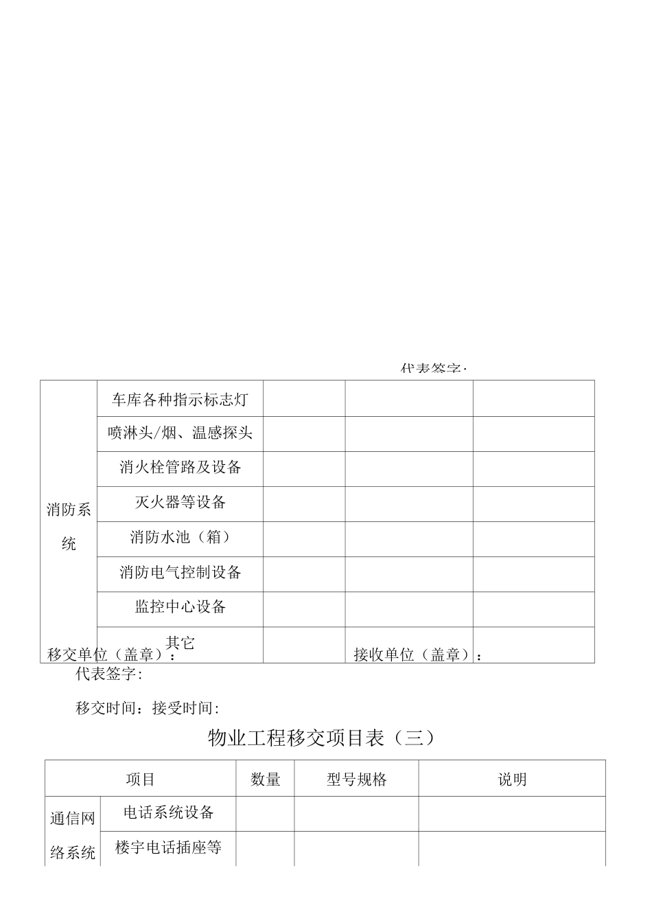 物业移交表格(全套)_第3页