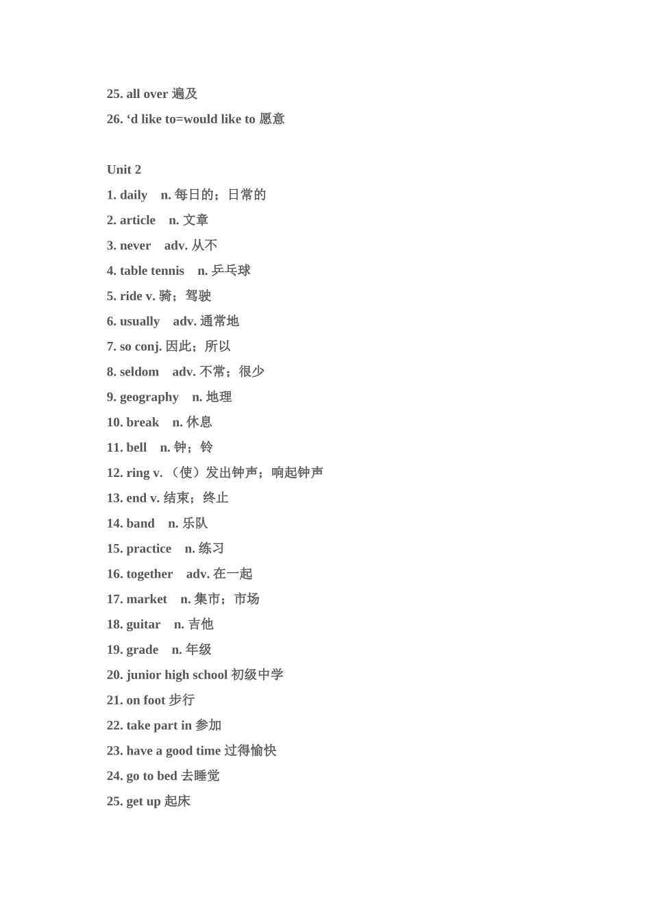 广州初中英语教材 沪教牛津版 全册单词_第2页