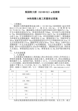 混凝土施工保证措施