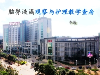 脑脊液漏护理查房