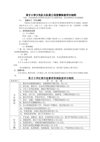 育才小学三项竞赛评分细则