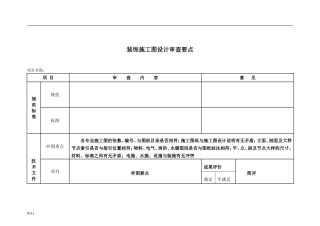 装饰施工图审查要点