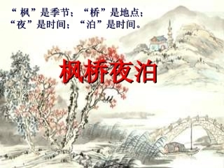古诗枫桥夜泊PPT