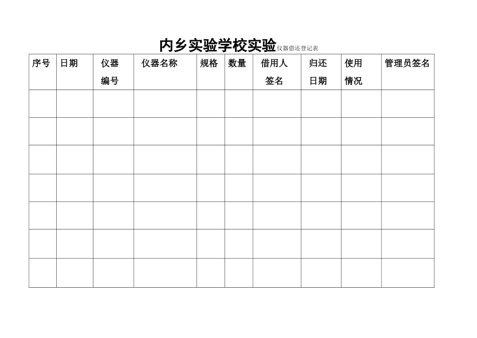 小学科学实验室仪器借还登记表_第3页