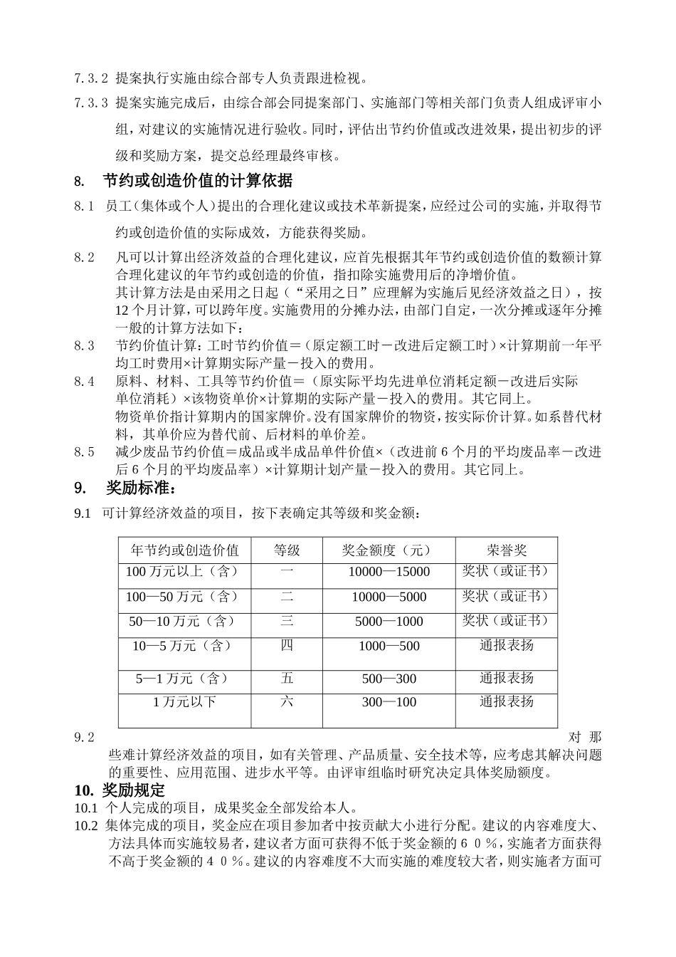 员工合理化建议奖励办法_第3页