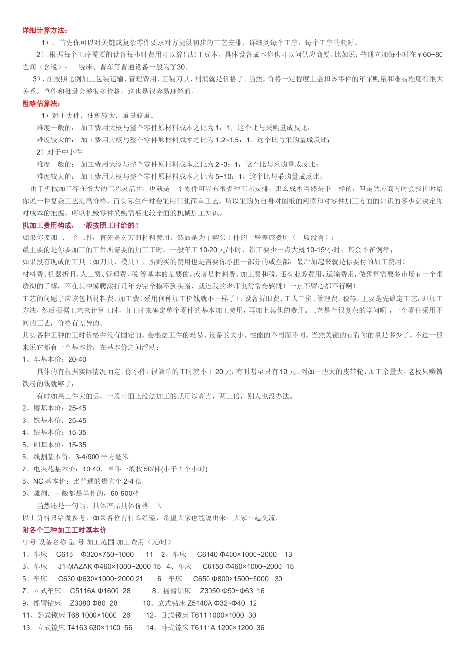 机加工成本核算_第1页