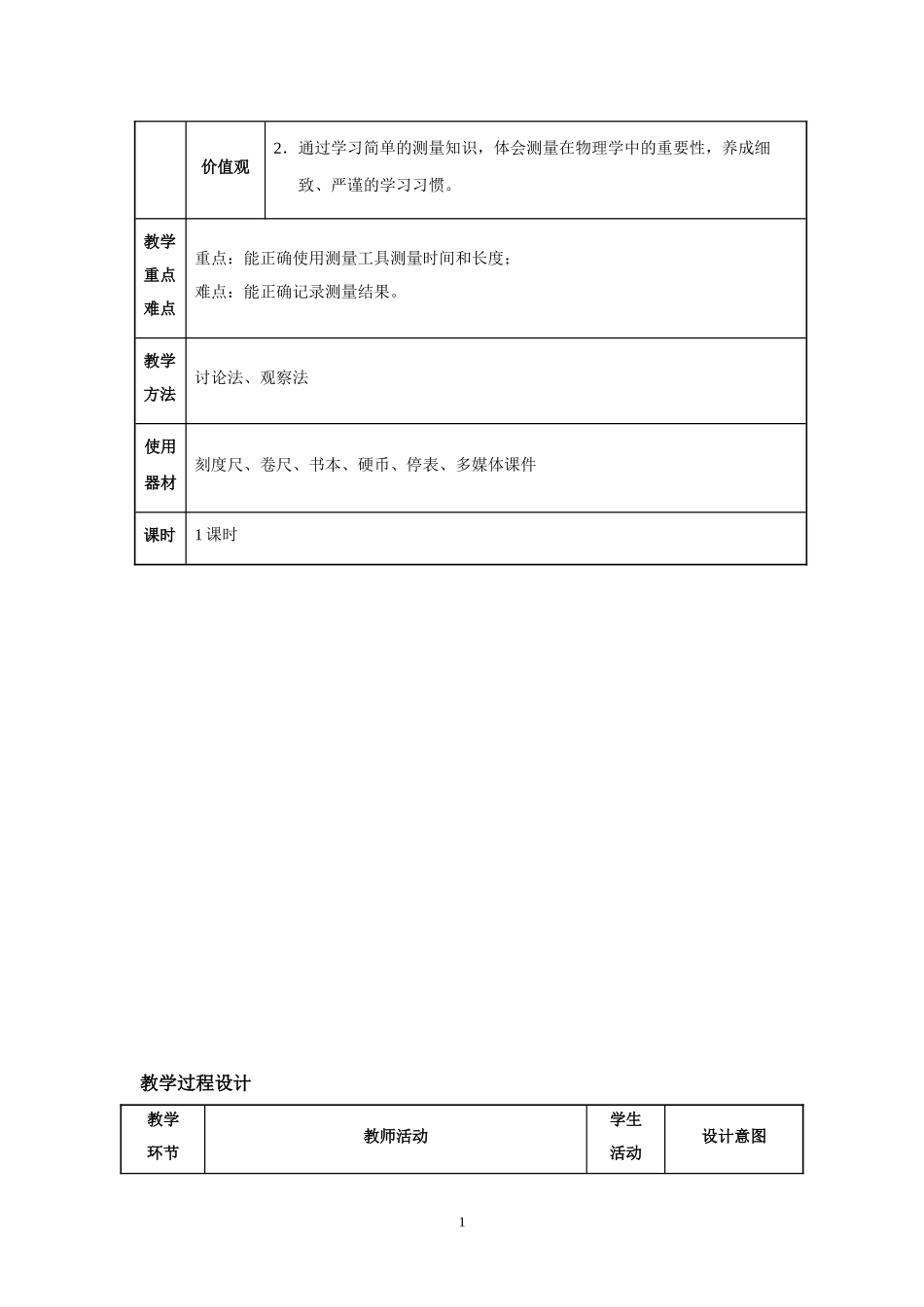 教案与反思  《长度和时间的测量》_第2页