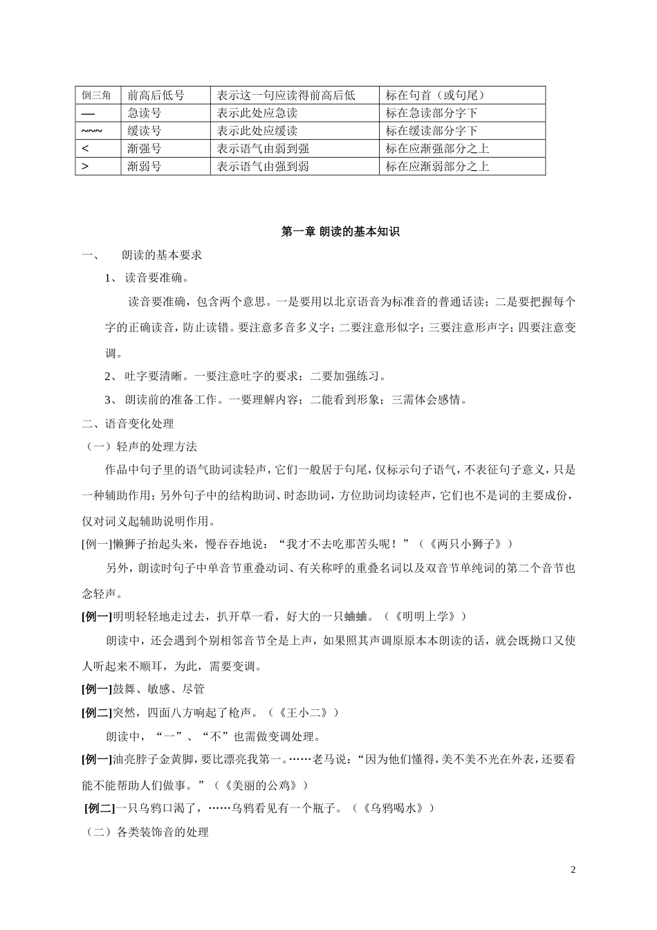 朗读技巧及训练_第2页