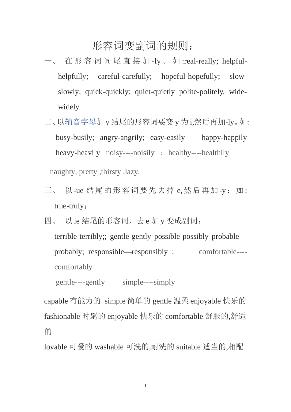 形容词变副词的规则_第1页