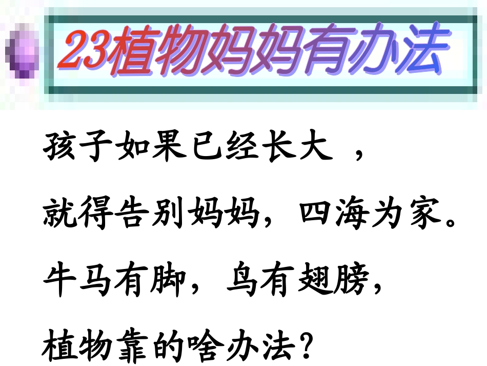 植物妈妈有办法(分析课文)_第2页