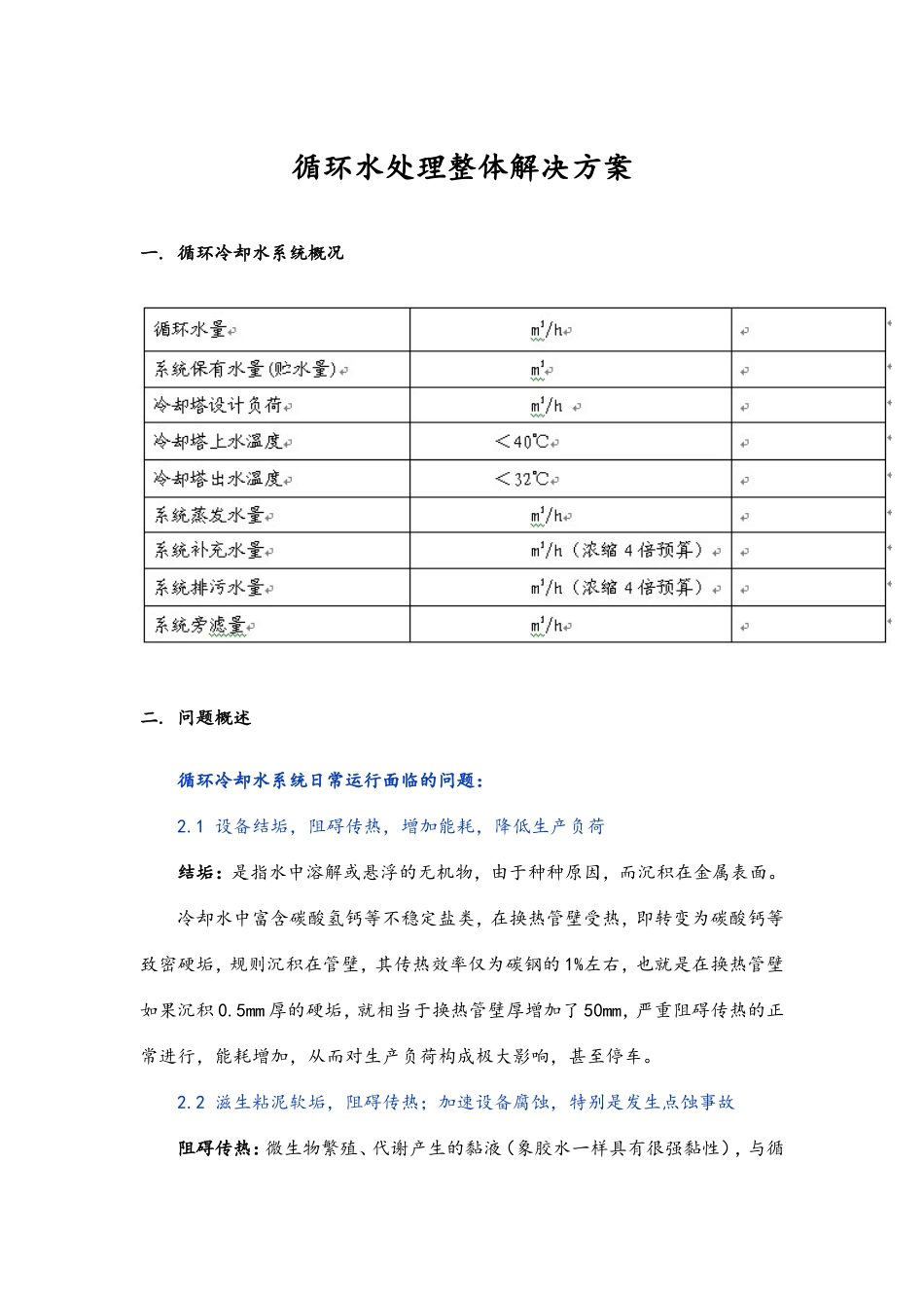 循环水处理整体解决方案_第1页