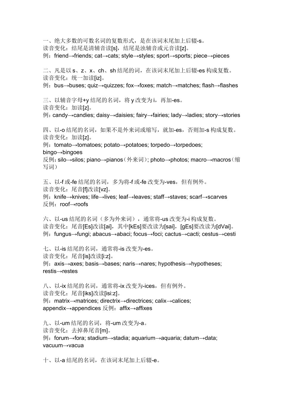 英语复数规则_第1页