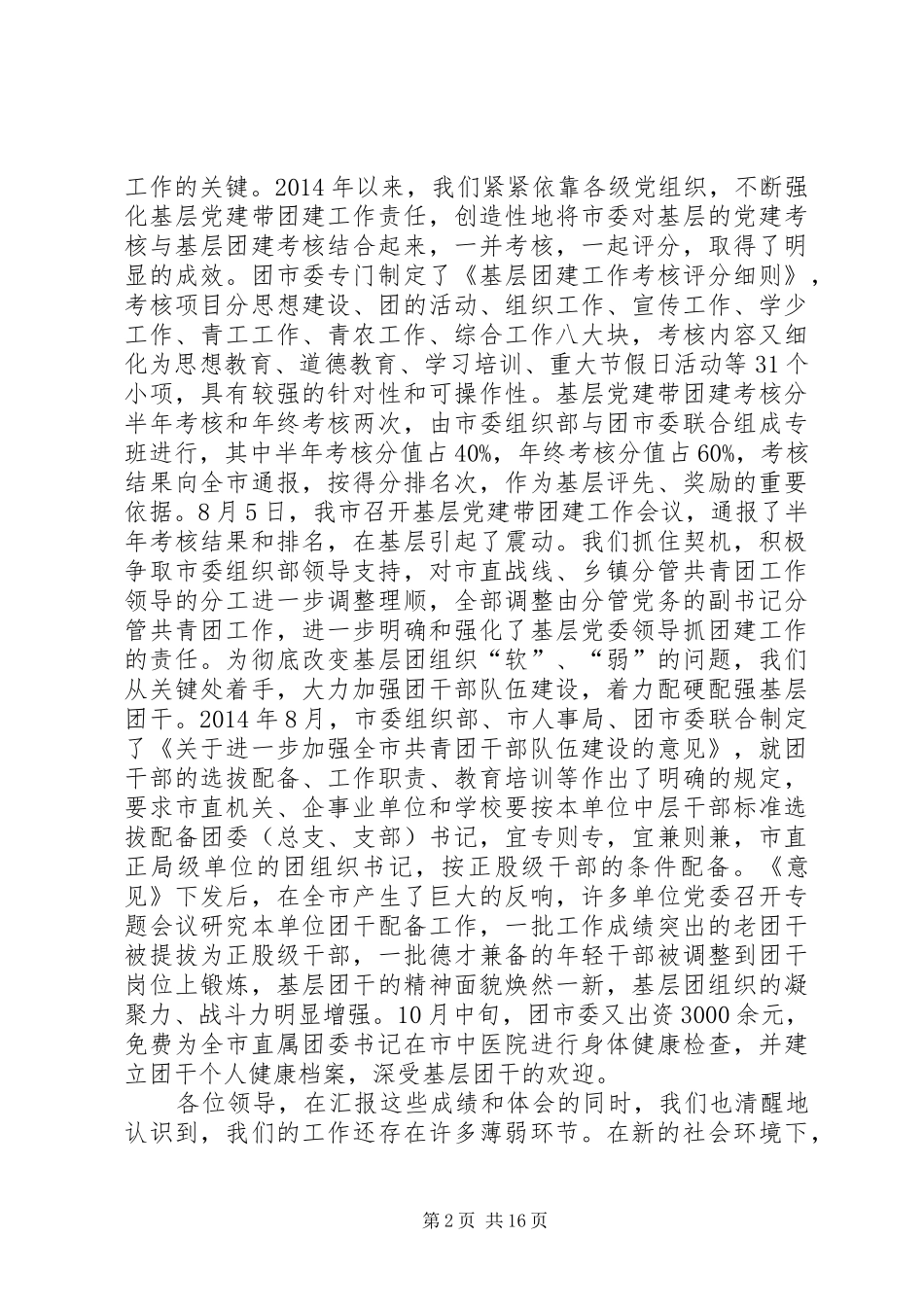 在县市区共青团工作会议上的典型发言(精选多篇)_第2页