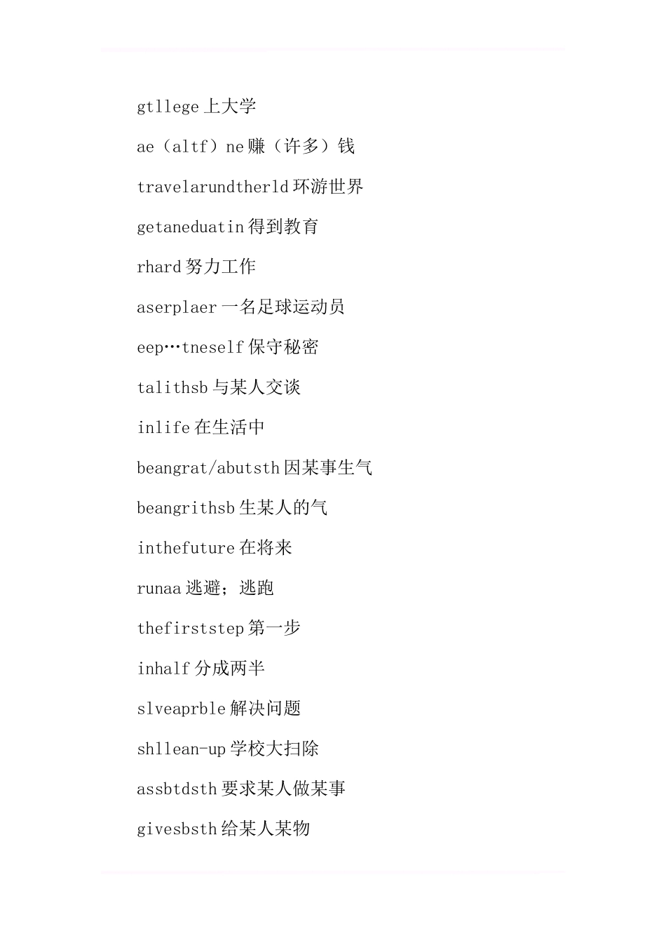 人教版八年级英语上册Unit10短语句子整理_第2页