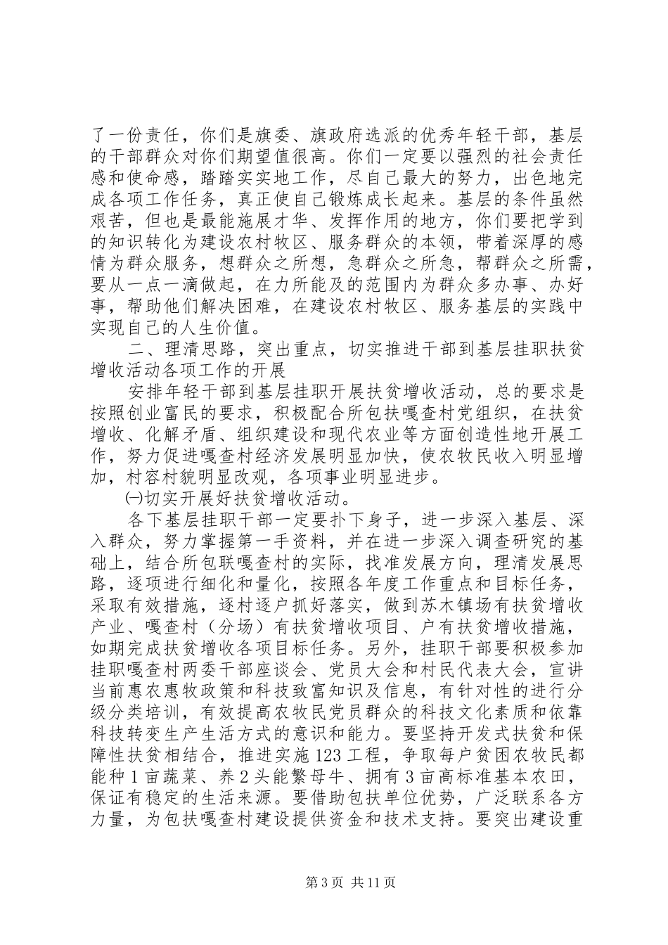 挂职锻炼动员会上的讲话_第3页