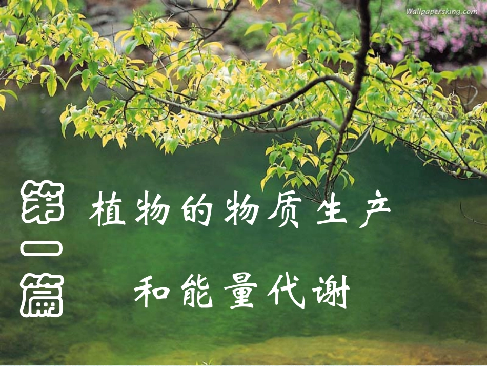 华南农业大学 植物生理学 1.植物的水分代谢 课件_第1页