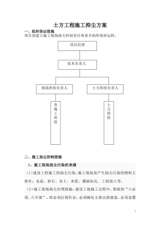 土方开挖施工扬尘控制专项方案