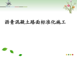 沥青路面标准化施工