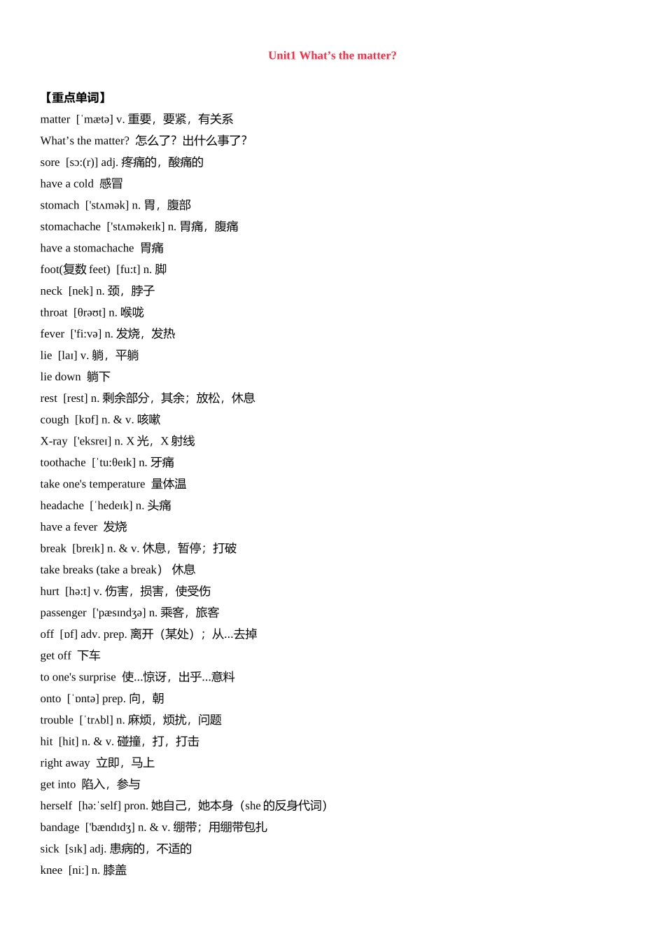 人教版八年级英语下册单词,短语,句型和语法总结_第1页